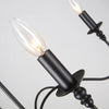 6-Light Wrought Iron Candle Chandelier