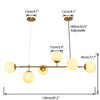 6 Lights Globe Mid Century Chandelier Sputnik Modern Pendant Lighting CYB944