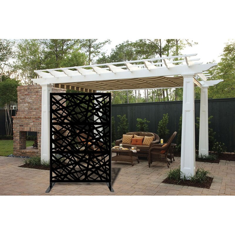 6.3 ft H x 4 ft W Laser Cut Metal Privacy Screen