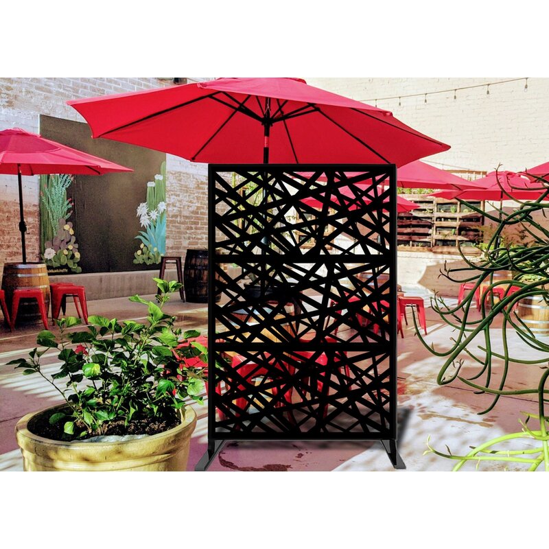 6.3 ft H x 4 ft W Laser Cut Metal Privacy Screen