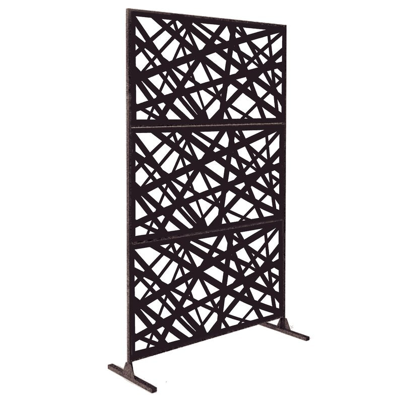 6.3 ft H x 4 ft W Laser Cut Metal Privacy Screen