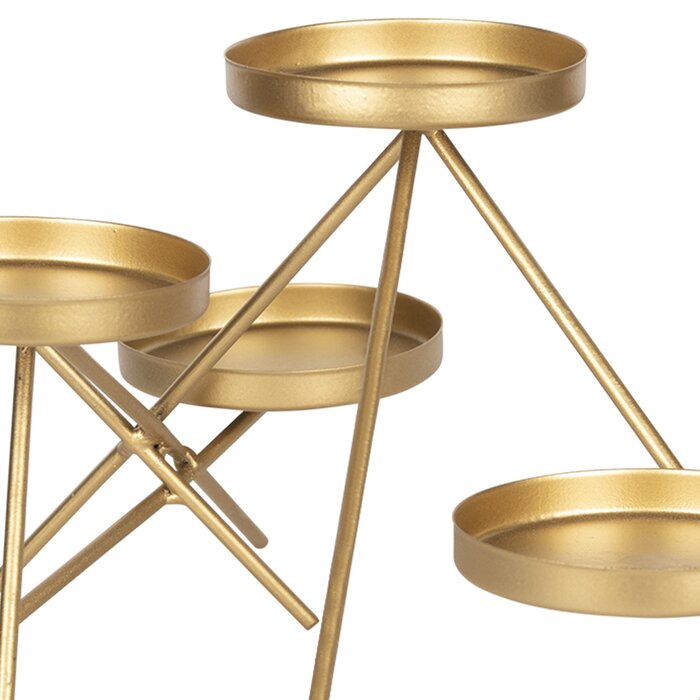 6.5" Brass Tabletop Candelabra