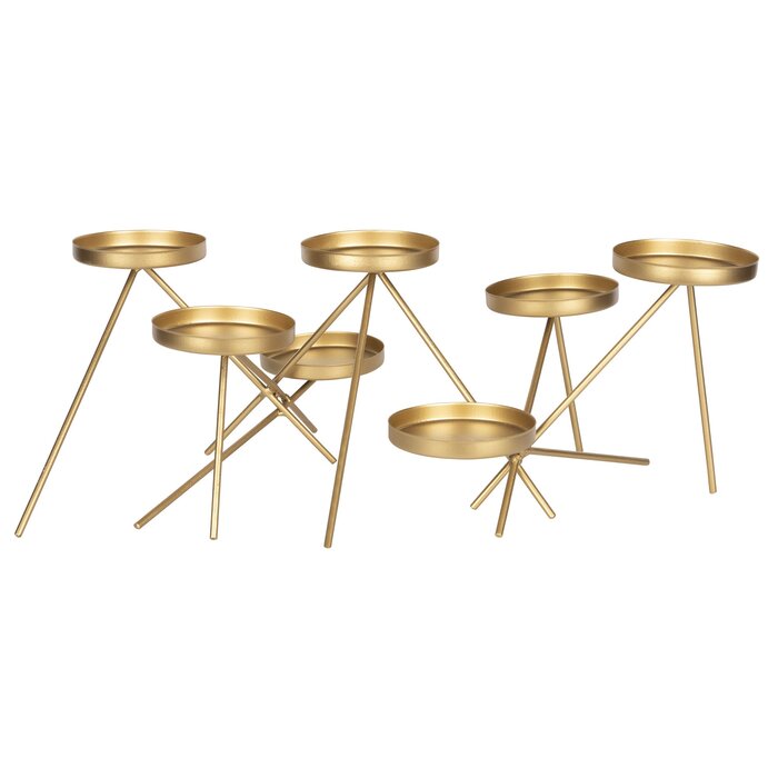 6.5" Brass Tabletop Candelabra