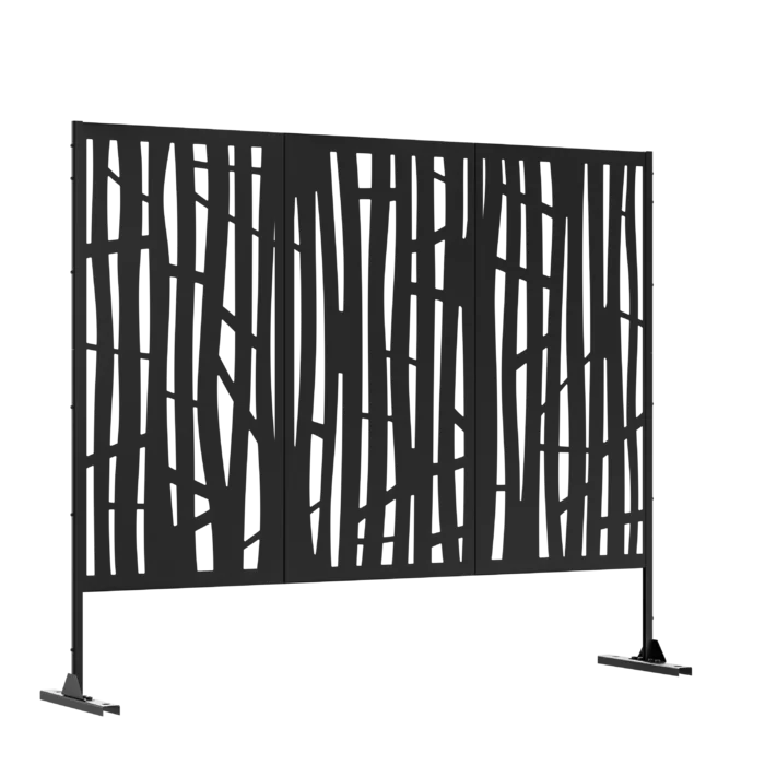 6.5 ft. H x 4 ft. W Privacy Screen Metal Fence Panel