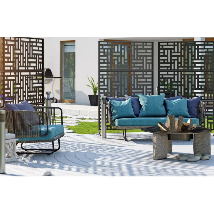 6.5 ft. H x 4 ft. W Screen Series Metal Privacy Screen (Set of 3)