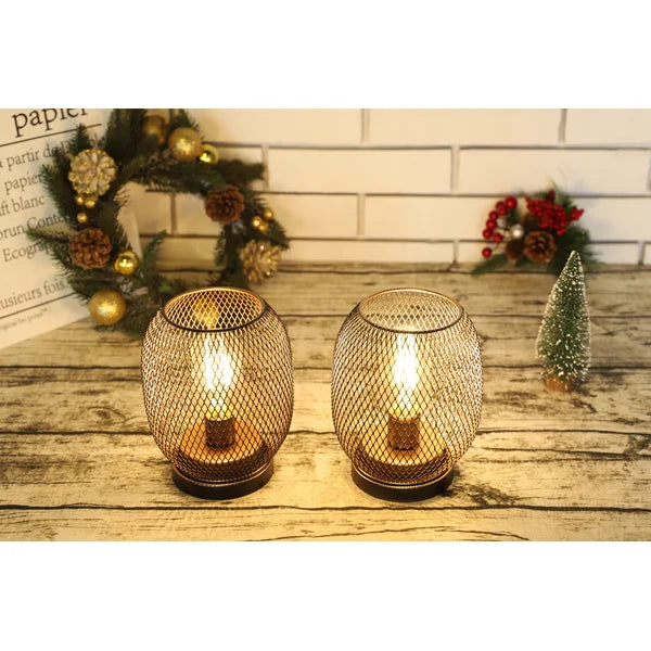 6.7" Battery Powered Outdoor Table Lamp (Set of 2)