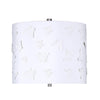 60-inch Slim-bodied Contemporary Metal Floor Lamp with Fancy Shade - Brushed Nickel w/ White Butterfly Shade, MG328