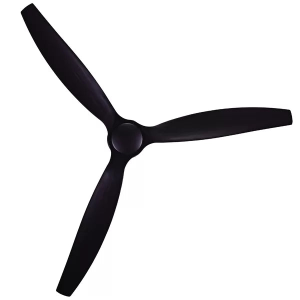 Black 60'' Harborough 3 - Blade Propeller Ceiling Fan with Remote Control