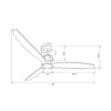 Black 60'' Harborough 3 - Blade Propeller Ceiling Fan with Remote Control