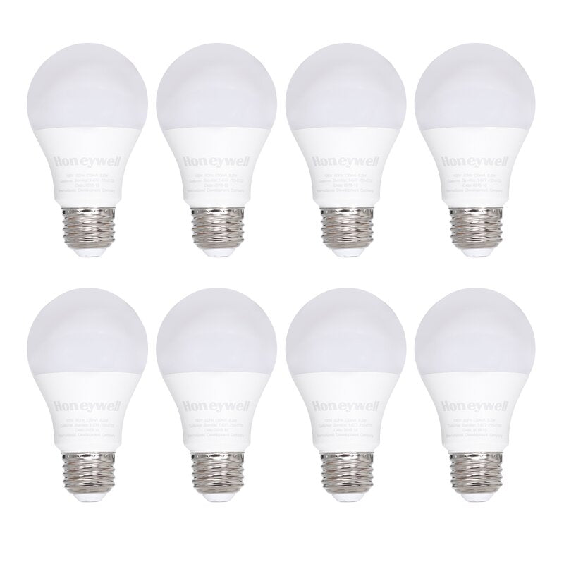 60 Watt (60 Watt Equivalent), A20 LED, Non-Dimmable Light Bulb, Warm White (2700K) E26/Medium (Standard) Base (Set of 8) pt201