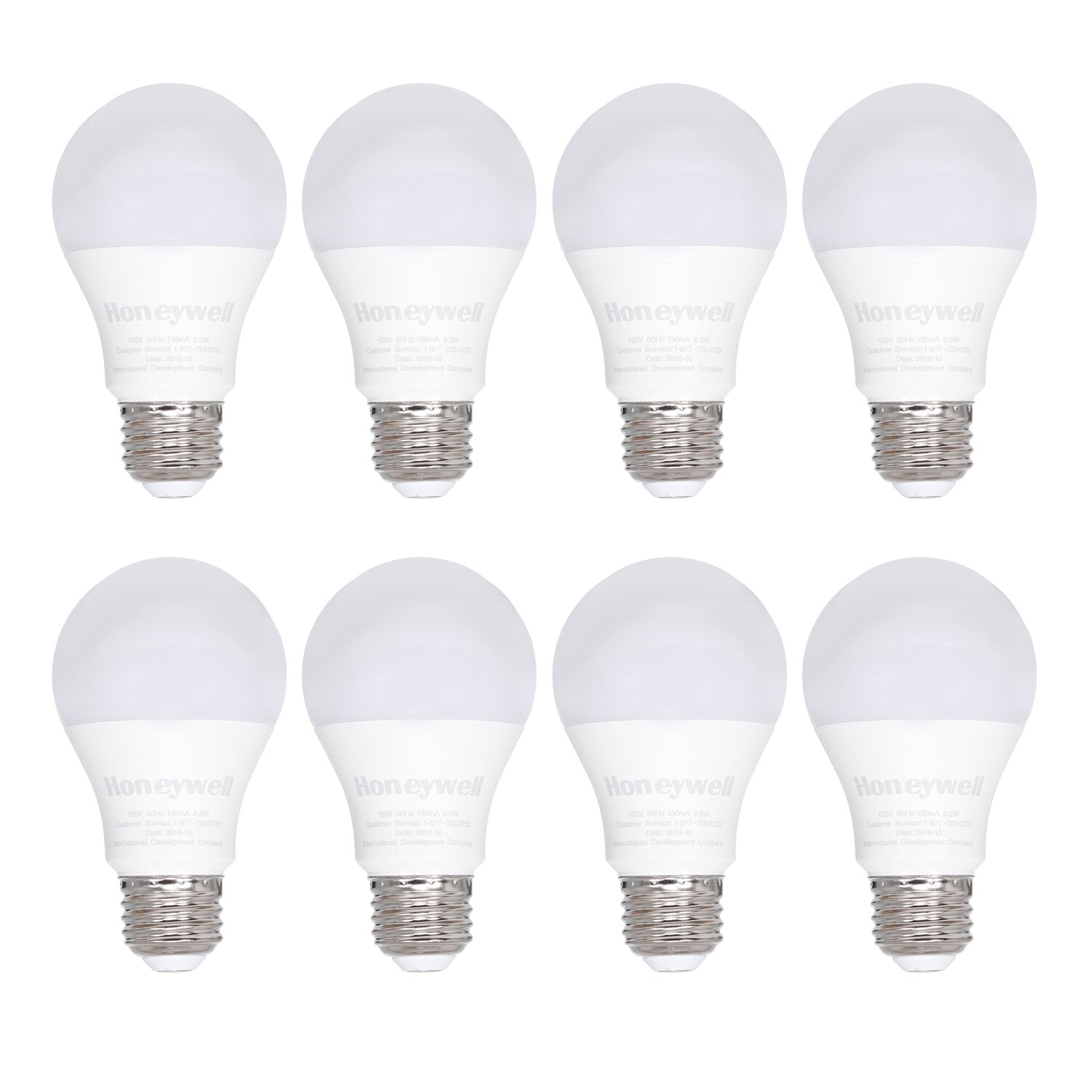 60 Watt (60 Watt Equivalent), A20 LED, Non-Dimmable Light Bulb, Warm White (2700K) E26/Medium (Standard) Base (Set of 8)