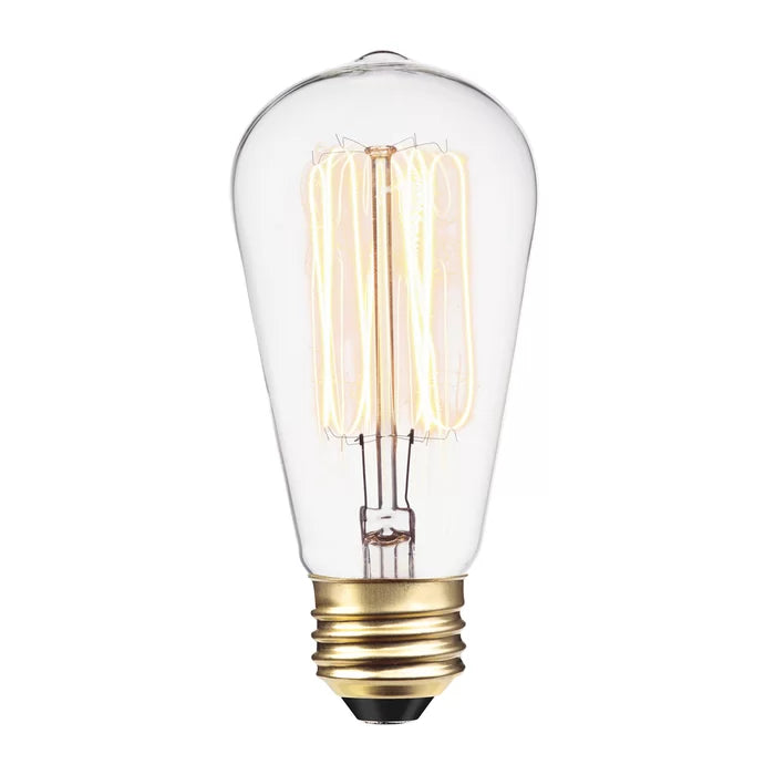 60 Watt (60 Watt Equivalent), ST19 Incandescent, Dimmable Light Bulb, Warm White (2700K) E26/Medium (Standard) Base