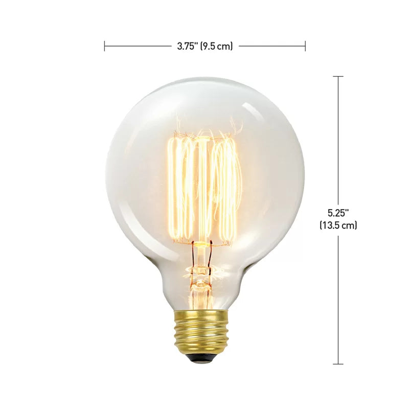 01320 60 Watt, G30, Incandescent Dimmable Light Bulb, Warm White (2700K) E26/Medium (Standard) Base, set of 3