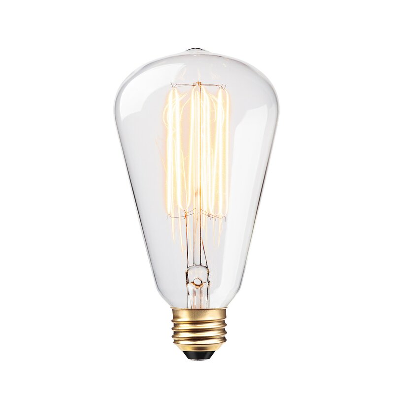 60 Watt Incandescent Equivalent Wattage, ST19 Dimmable Light Bulb Warm White (2200k) E26/Medium (Standard) Base