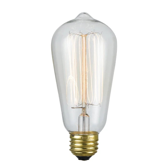 60 Watt ST18 Incandescent Non-Dimmable Light Bulb Warm White (2200K) E26/Medium (Standard) Base