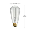 31321 60 Watt, ST19 Incandescent, Dimmable Light Bulb, Warm White (2200K) E26/Medium (Standard) Base (Set of 3) HB148