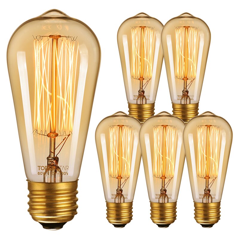 60 Watt, Incandescent, Dimmable Light Bulb, E26/Medium (Standard) Base (Set of 6)