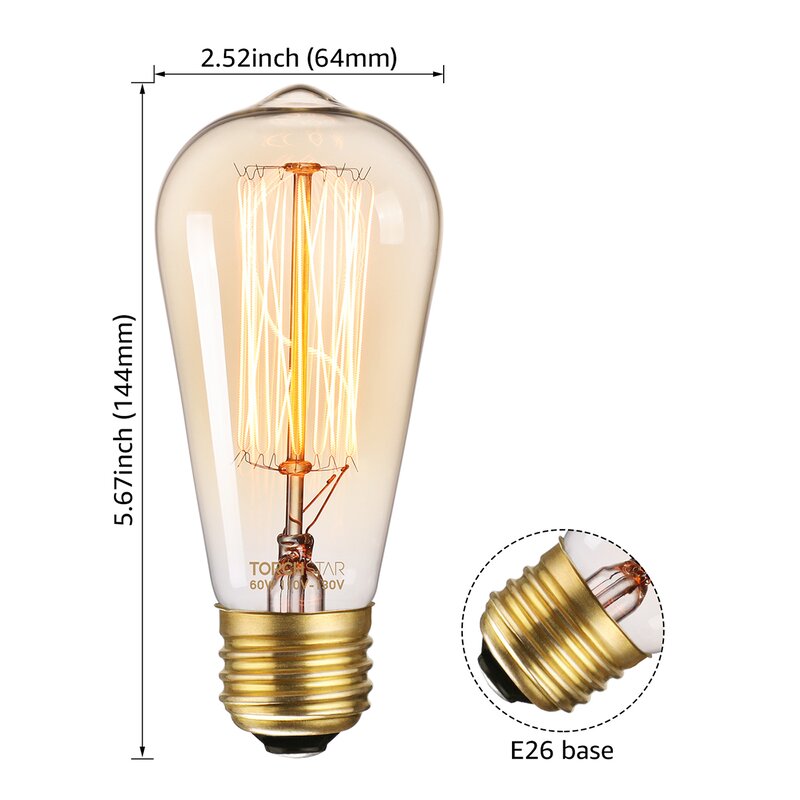 60 Watt, Incandescent, Dimmable Light Bulb, E26/Medium (Standard) Base (Set of 6)