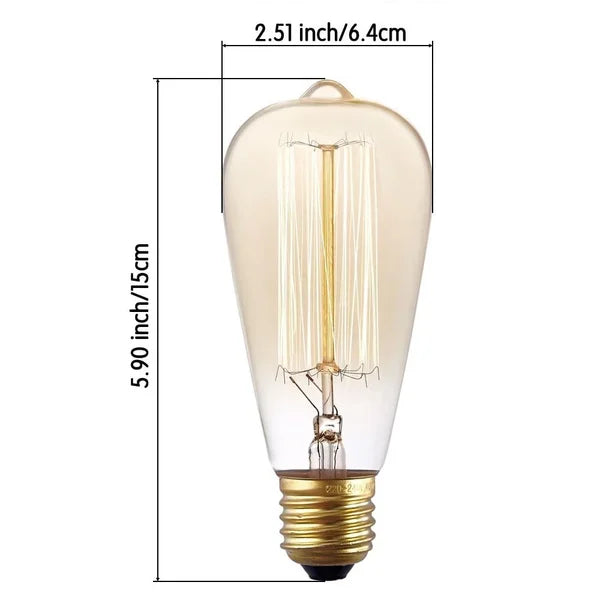 60 Watt, ST64 Incandescent, Dimmable Light Bulb, Warm White (2700K) E26/Medium (Standard) Base (Set of 6)