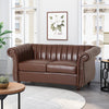 61.75'' Faux Leather Rolled Arm Loveseat