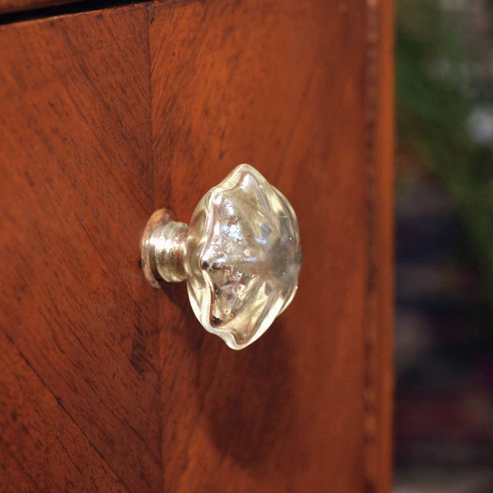 Mercury Glass 1-7/16" (36mm) Cabinet Knob, Dummy (Set of 5)