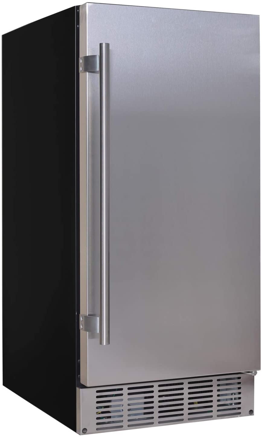 15" W Built-In Ice Maker, Stainless Steel/Black with Reversible Door (#K6759)