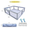 Baby Playpen,Playpens for Babies, Extra Large Playpen for Toddlers,Kids Safety Play Center Yard with gate, Sturdy Safety Baby Fence Play Area for Babies, Toddler, Infants (No Filler at The Bottom）