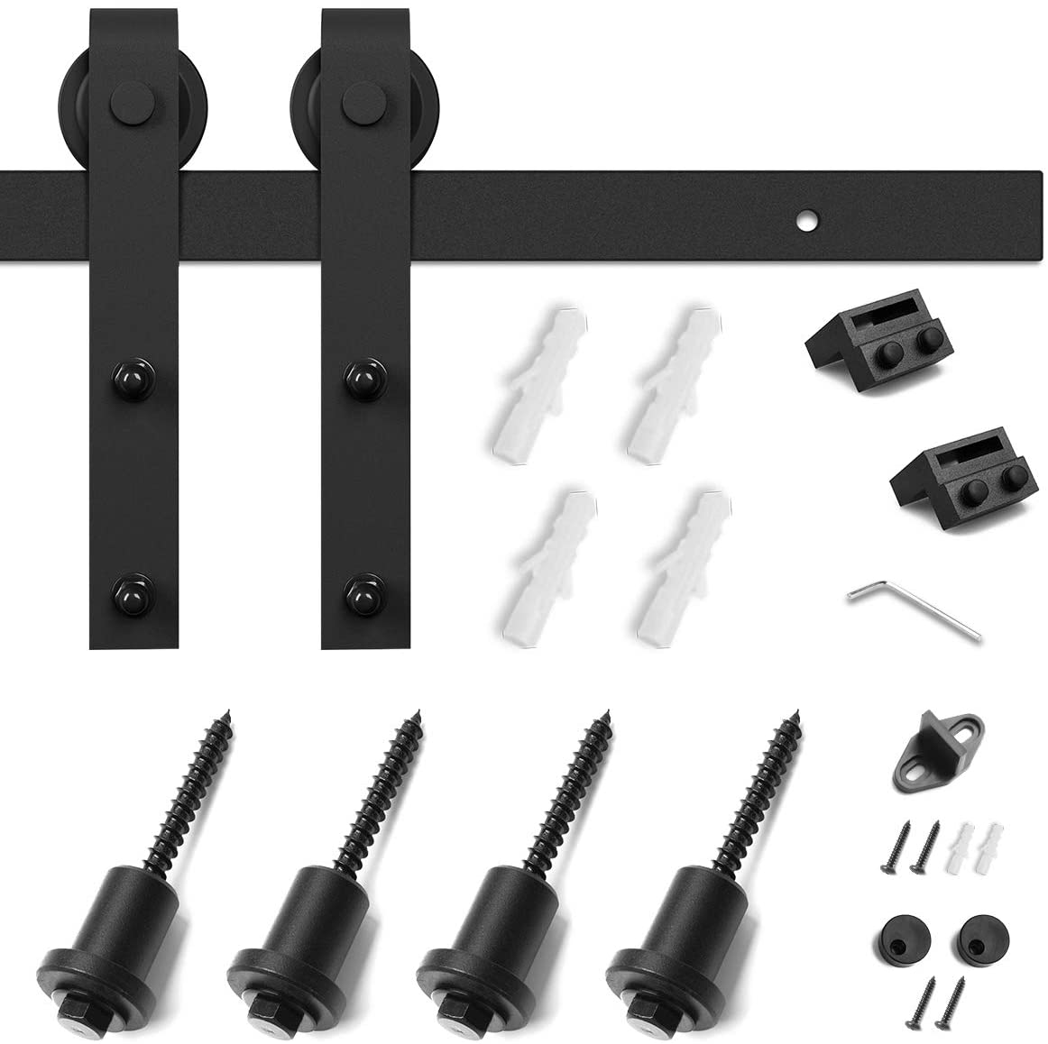 6ft Heavy Duty Sturdy Sliding Barn Door Hardware Kit K6866