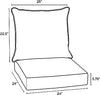 24 in. x 24 in. 2-Piece Deep Seating Outdoor Lounge Chair Cushion in Sapphire Alana Tile