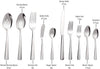 88-Piece Silverware Flatware Cutlery Set in Ergonomic Design Size and Weight, Durable Stainless Steel Tableware Service for 8, Dishwasher Safe