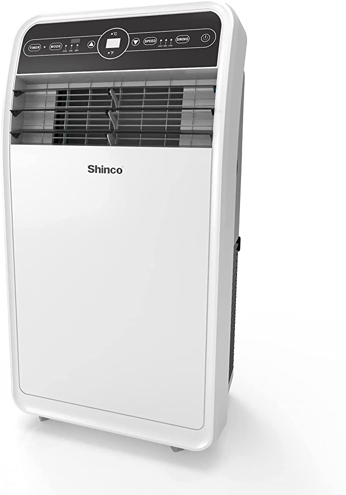 10,000 BTU Portable Air Conditioners with Built-in Dehumidifier Function, Fan Mode, Quiet AC Unit Cools Rooms to 300 sq.ft, LED Display, Remote Control, Complete Window Mount Exhaust Kit