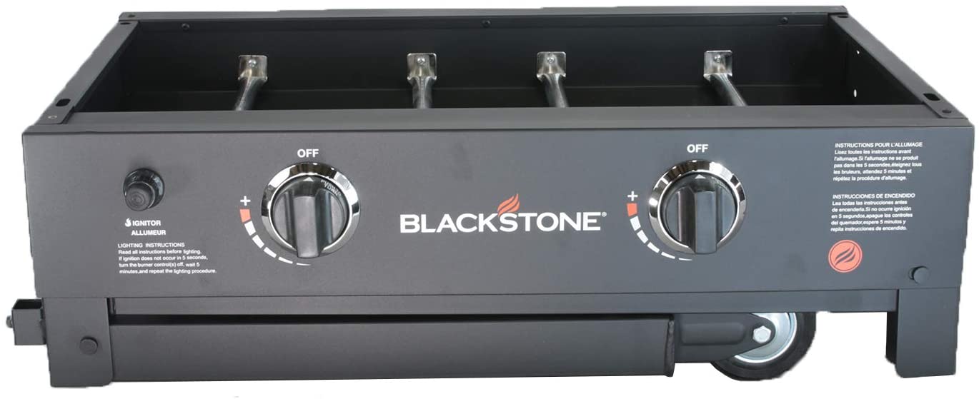Blackstone Flat Top Gas Grill Griddle 2 Burner Propane Fuelled Rear Grease Management System, Outdoor Griddle Station for Camping with Built in Cutting Board and Garbage Holder, 28 inch