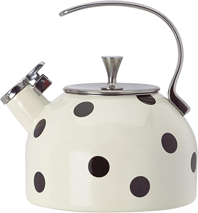Black Deco Kettle, 3.80 LB, Scatter Dot