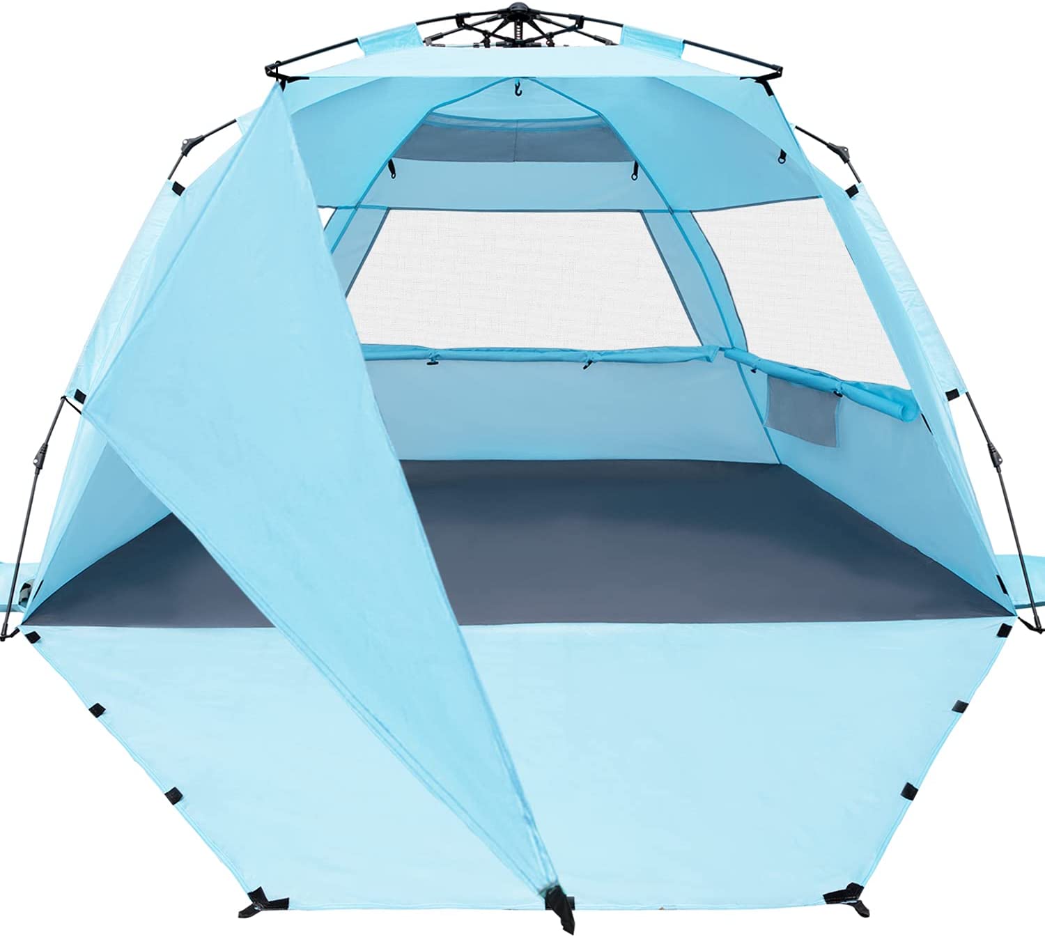 pop up tent xxl KO-ON XXL Beach Tent Sun Shelter Pop Up , Easy Setup Beach Shade for 4 – Salvage & Co Indy