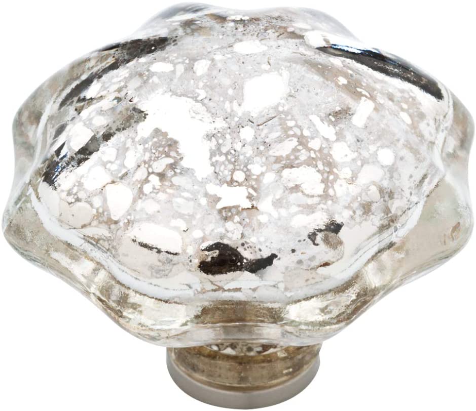 Mercury Glass 1-7/16" (36mm) Cabinet Knob, Dummy (Set of 5)