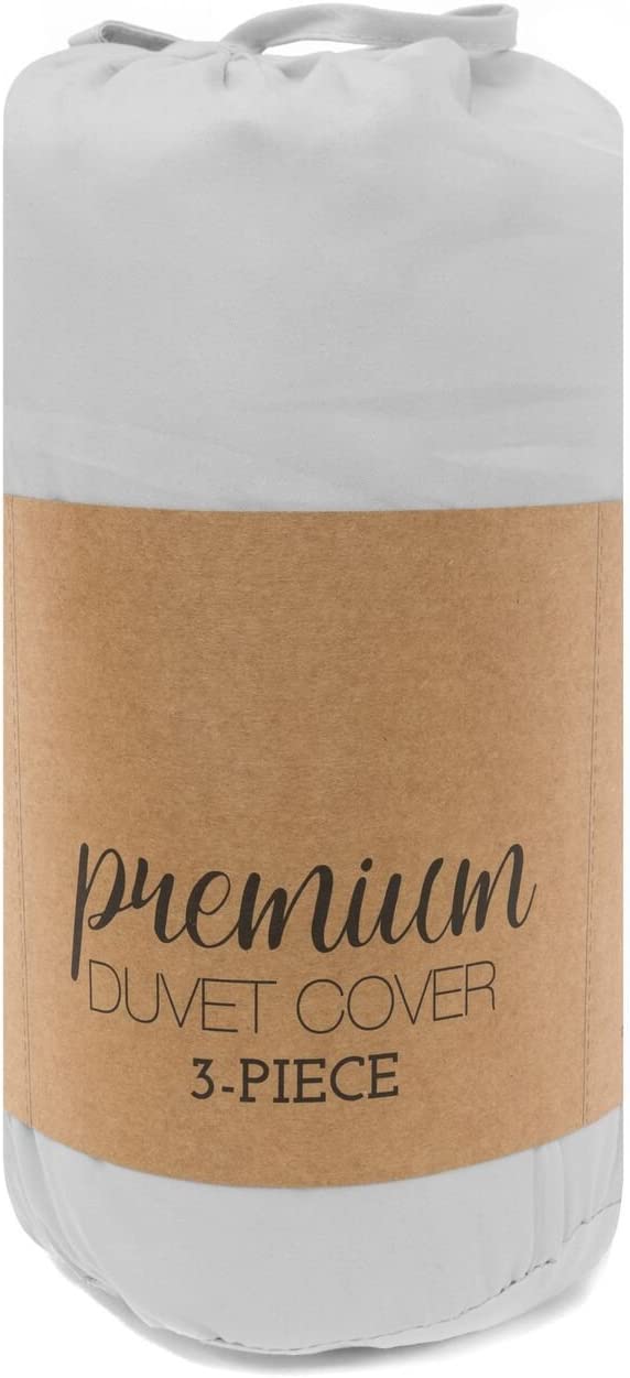 (3 Piece) Duvet Cover Set (Full-Queen-White)