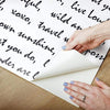 Black Dream Big Script Peel and Stick Wallpaper, 20.5in x 16.5ft