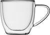 2 PCS Set Insulated, Cappuccino Cups, Glass Coffee Mug, 225ml, Transparent
