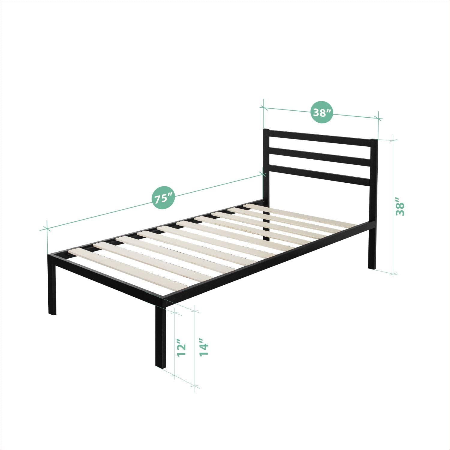 Avey Platform Bed - Twin (#K5576)