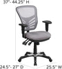 Billups Ergonomic Mesh Task Chair, Ergonomic, Back Height Adjustment Knob Positions The Lumbar Support to Reduce Back Pain