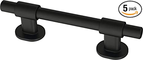 Bar Adjustable Cabinet Pull, 1-3/8" to 4" (35-102mm), 10-pack, Matte Black