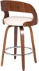 Shelly Mid-Century Faux Leather Swivel Kitchen Barstool, 26
