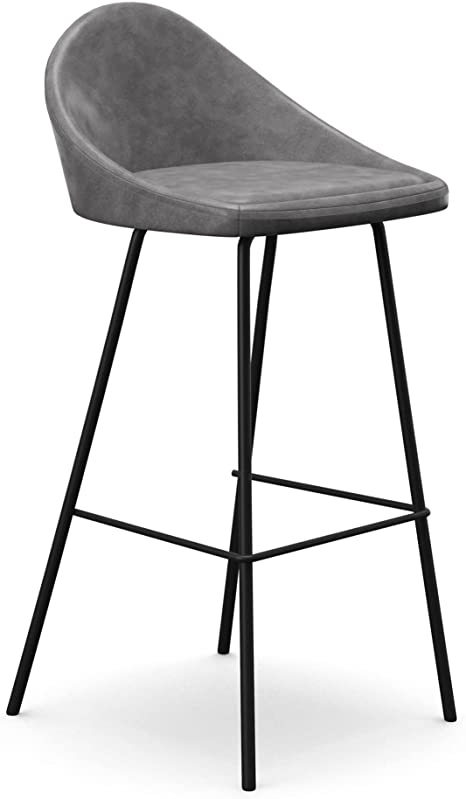 Bar Stool, Set of 2, Vintage Smoke Leatherette