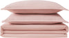 3 Piece Queen Duvet and Sham Set Quick Drying, Breathable Cotton Linen Blend Blush