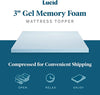 3 Inch Mattress Topper California King - Gel Infused Memory Foam – Memory Foam Mattress Topper California King – Ventilated Design – CertiPur Certified