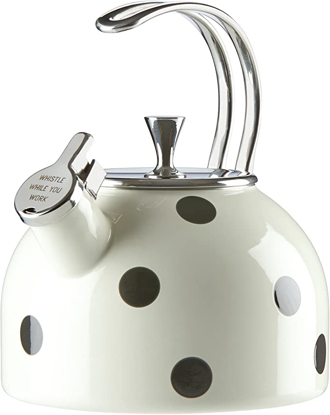 Black Deco Kettle, 3.80 LB, Scatter Dot