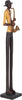 Polystone Musician Tall Long Legged Jazz Band Sculpture with Black Base Stand, 4