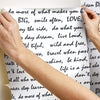 Black Dream Big Script Peel and Stick Wallpaper, 20.5in x 16.5ft