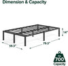 ZINUS Yelena 14 Inch Metal Platform Bed Frame / Steel Slat Support / No Box Spring Needed / Easy Assembly, Queen