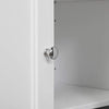 Stratford Freestanding Floor Cabinet Bathroom Kitchen Living Room Storage Organizer, with 2 Doors 2 Adjustable Inner Shelves, White